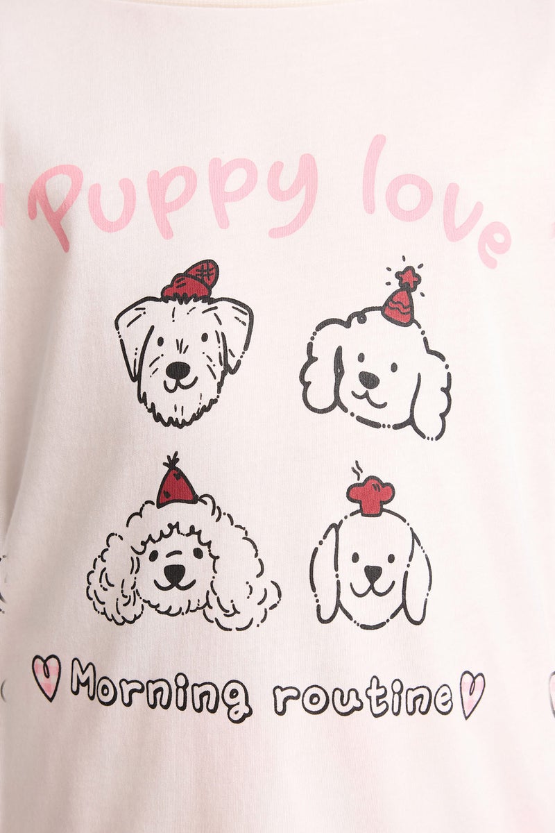 ديفاكتو طقم بيجاما بناتي قصة عادية - قطعتين - Image 4